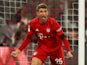 Bayern Munich's Thomas Muller celebrates scoring their second goal on January 25, 2020