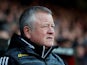 Sheffield United boss Chris Wilder peers at the action on February 1, 2020