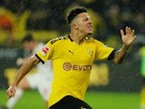 Borussia Dortmund attacker Jadon Sancho pictured in December 2019