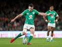 Ireland's Johnny Sexton scores a penalty on February 1, 2020