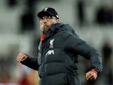 Liverpool manager Jurgen Klopp celebrates after the match on January 29, 2020