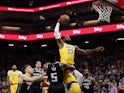 Los Angeles Lakers forward LeBron James (23) dunks the ball during the first quarter against the Sacramento Kings at Golden 1 Center on February 2, 2020