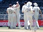 Ben Stokes is congratulated by England teammates on January 27, 2020