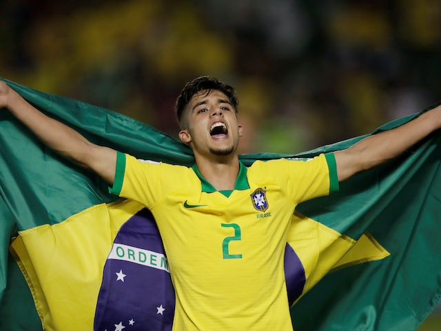 Yan Couto in action for Brazil under-17s in November 2019