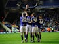 Birmingham's Lee Camp celebrates with team mates after victory in the shootout on February 4, 2020