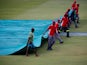 Covers are put on in the second ODI between South Africa and England on February 7, 2020