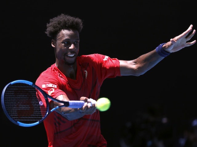 Gael Monfils in action in January 2020