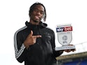 Peterborough striker Ivan Toney poses with his Player of the Month award for January 2020