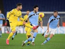 Lazio's Luis Alberto in action with Hellas Verona's Miguel Veloso on February 5, 2020