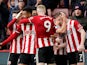 Sheffield United's John Lundstram celebrates scoring their second goal with teammates on February 9, 2020
