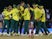 South Africa players celebrate after winning the match on February 12, 2020
