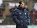 Jackie McNamara pictured in charge of York City in November 2015