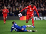 Bayern Munich's Alphonso Davies in action against Chelsea in the Champions League on February 26, 2020