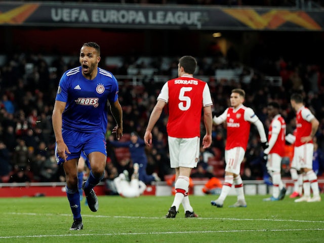 Result: Olympiacos dump Arsenal out of Europa League with dramatic extra-time winner
