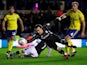 Birmingham City's Lee Camp saves a shot from Millwall's Jed Wallace on February 26, 2020