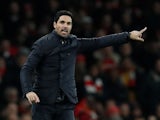 Arsenal manager Mikel Arteta reacts on February 27, 2020