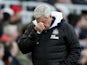 Newcastle United manager Steve Bruce reacts on February 29, 2020