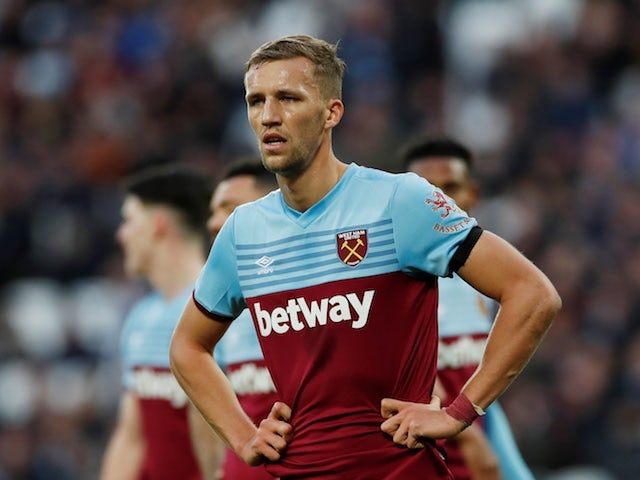 West Ham United midfielder Tomas Soucek pictured in February 2020