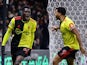 Watford's Ismaila Sarr celebrates scoring their first goal on February 29, 2020