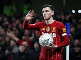 Liverpool's Andrew Robertson pictured in Match 2020