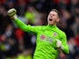 Sheffield United's Dean Henderson celebrates after the match on March 7, 2020