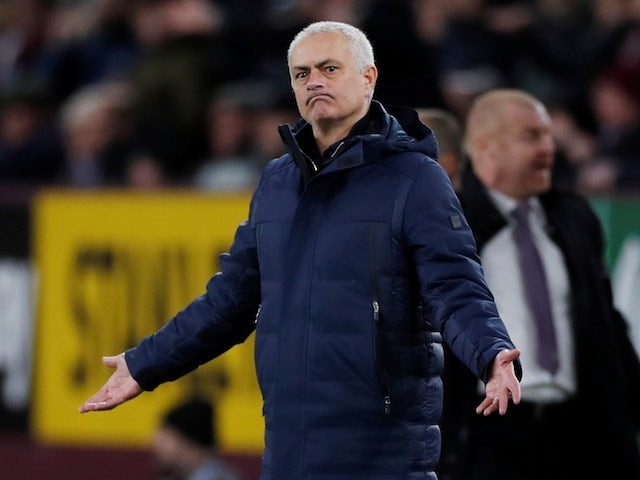 Tottenham Hotspur manager Jose Mourinho reacts on March 7, 2020