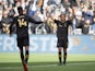 Los Angeles FC forward Carlos Vela (10) celebrates after scoring a goal during the first half against Inter Miami CF at Banc of California Stadium on March 2, 2020