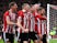 Sheffield United's Billy Sharp celebrates scoring their first goal with teammates on March 7, 2020