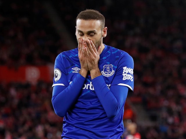 Everton's Cenk Tosun reacts in November 2019