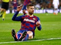 Gerard Pique in action for Barcelona on March 1, 2020