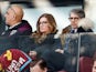 West Ham United Vice-chairman Karren Brady with her husband, Paul Peschisolido, in the stands during the match in February 2020