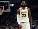 LeBron James in action for the Lakers on March 8, 2020