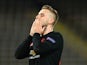 Manchester United's Luke Shaw reacts on March 12, 2020