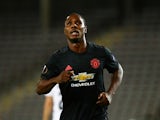 Manchester United's Odion Ighalo celebrates scoring their first goal on March 12, 2020