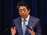 Japan's Prime Minister Shinzo Abe speaks during a news conference on Japan's response to the coronavirus outbreak at his official residence in Tokyo on March 14, 2020
