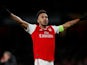 Arsenal striker Pierre-Emerick Aubameyang pictured in Europa League action in February 2020