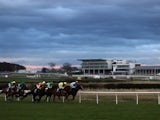 Standard Open National Hunt Flat Race as the races go ahead behind closed doors despite the number of coronavirus cases growing around the world on March 17, 2020