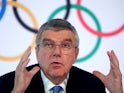 Thomas Bach, President of the International Olympic Committee (IOC) attends a news conference after an Executive Board meeting in Lausanne, Switzerland, March 4, 2020
