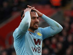 Aston Villa's Trezeguet reacts in February 2020