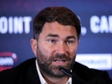 Promoter Eddie Hearn during the press conference in March 2020