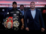 Kubrat Pulev pictured with Anthony Joshua in September 2017