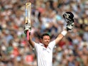 England's Ian Bell celebrates his double-century against India in 2011