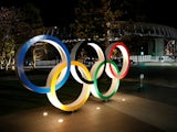 A general view of Olympic rings following an outbreak of the coronavirus disease (COVID-19), in front of the Japan Olympics Museum in Tokyo, Japan March 24, 2020