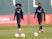 Manchester United's Tahith Chong and Timothy Fosu-Mensah pictured in March 2020