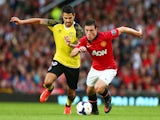 Angelo Henriquez representing Manchester United in a pre-season friendly in 2012.