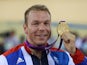 Chris Hoy pictured with Olympic gold in 2012