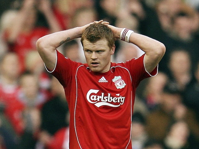 John Arne Riise pictured for Liverpool in 2008