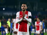 Hakim Ziyech pictured after Ajax's Europa League defeat to Getafe in February 2020