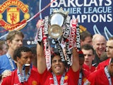Manchester United lift the Premier League title at the end of the 2008-09 campaign