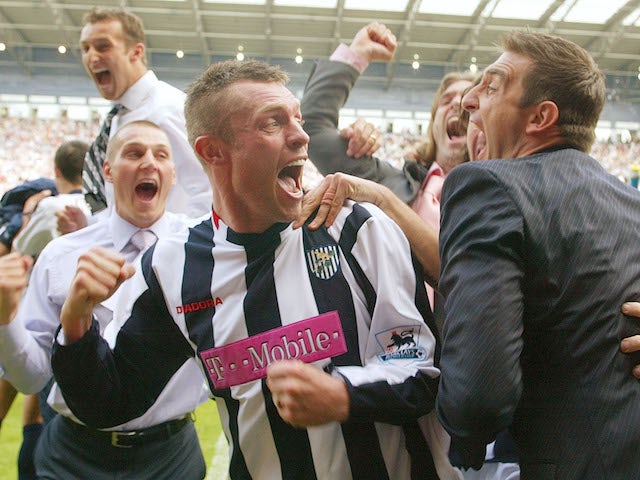 West Brom's Geoff Horsfield celebrates survival in 2005